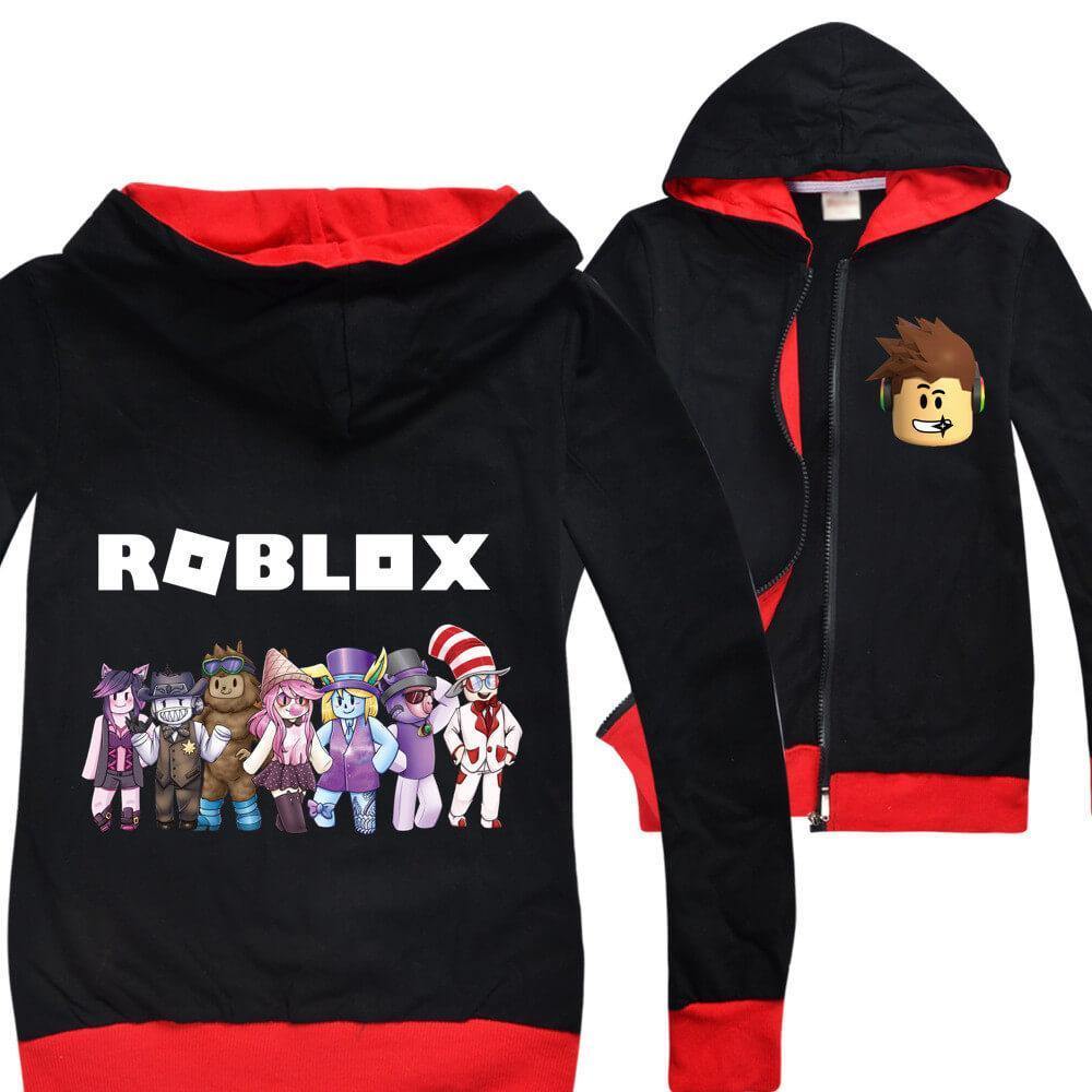 Roblox New Funny Character Print Girls Boys Cotton Zip Up Hoodie - discount 22 buy 3 14years tops roblox t shirt boys hoodies girls