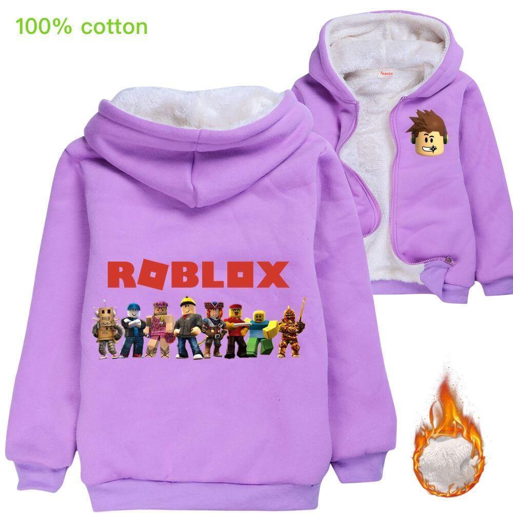 Roblox Annual New Series Print Boys Girls Fleece Lined Zip Up Hoodie Fadcover - boys swimsuit roblox