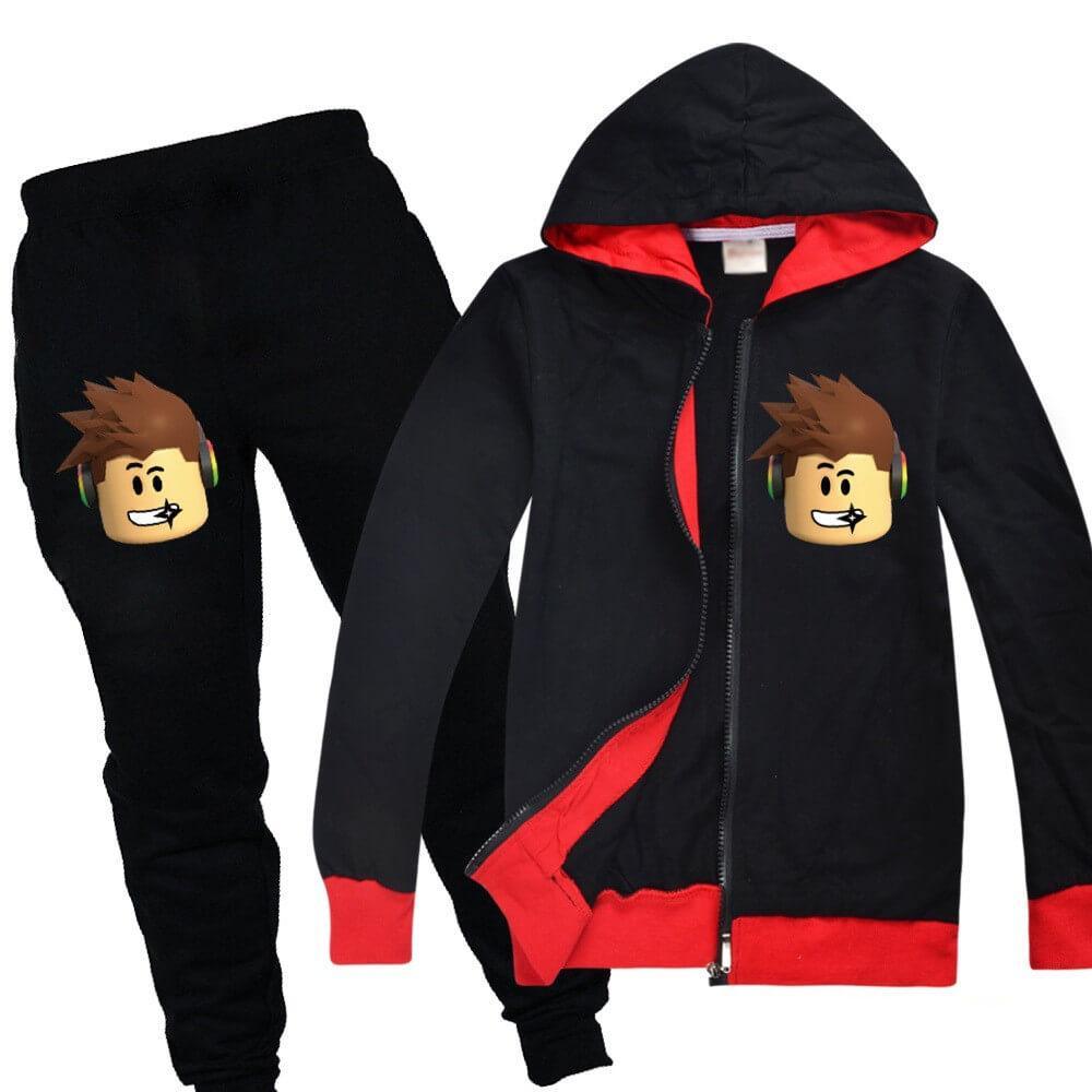 Roblox Figures Print Boys Girls Cotton Zip Up Hoodie N Sweatpants Suit Fadcover - fabulous simpsons sweat shirt all genders roblox