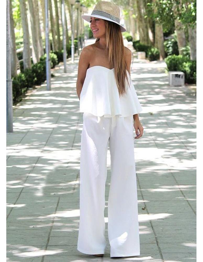 solid white jumpsuit