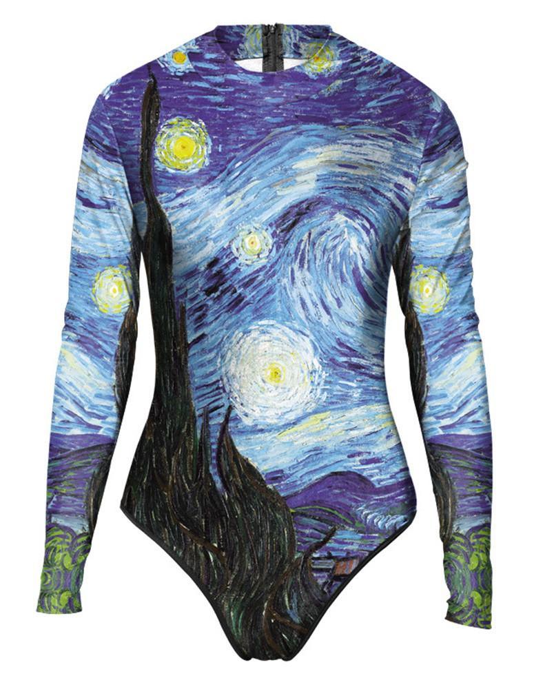 starry night bathing suit