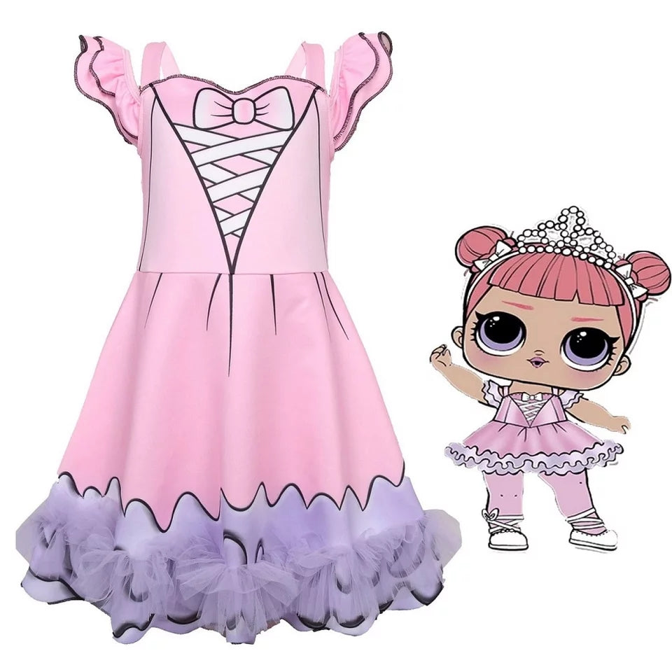lol doll pink dress
