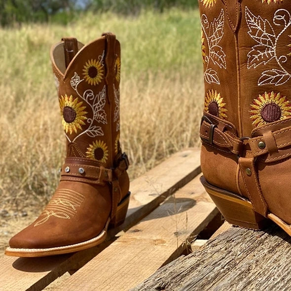 sunflower cowgirl boots