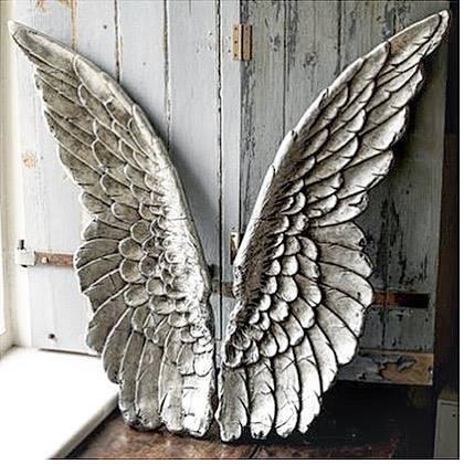 angel wings decor wing angels silver pc nursery weathered finish walls thenordictradingco