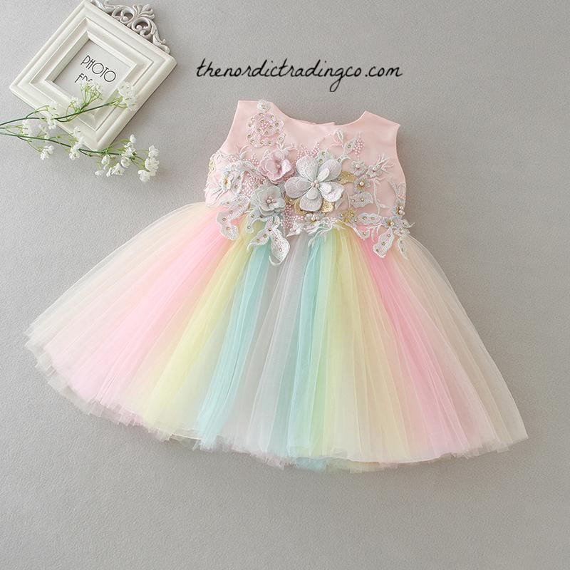 pastel pink baby dress