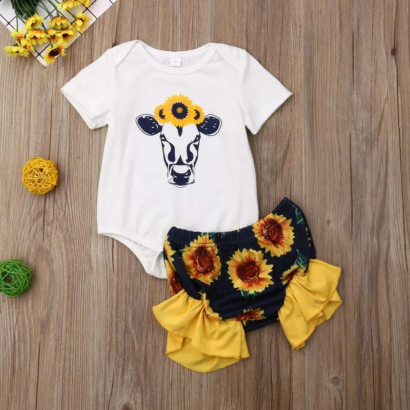 sunflower outfit for newborn