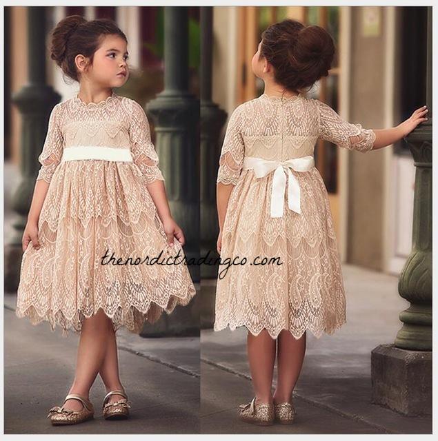 white lace girls dress