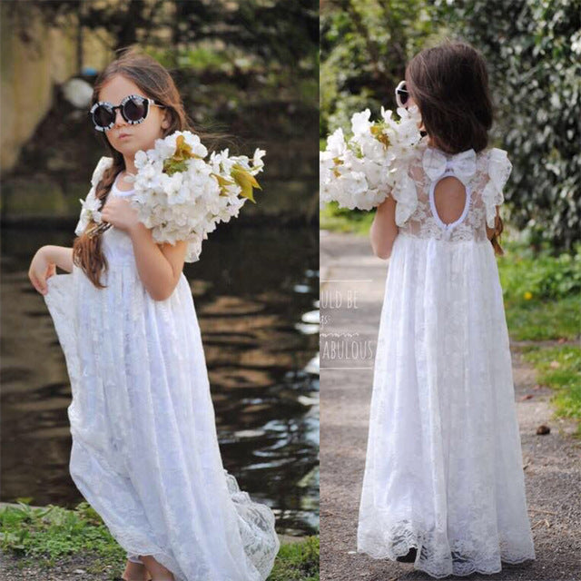 girl white maxi dress