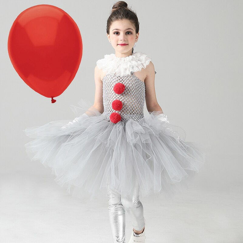 It Clowns Costume Kids Girls Tutu Dress King Of Terror Halloween Costu Thenordictradingco Com