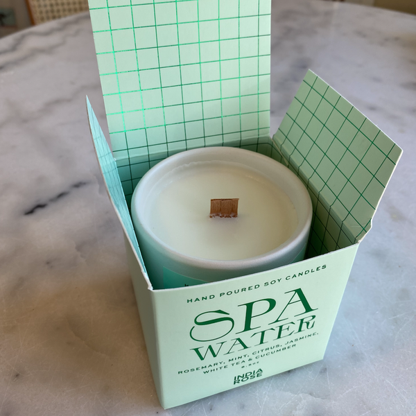 Spa Water Candle - India Rose Cosmeticary
