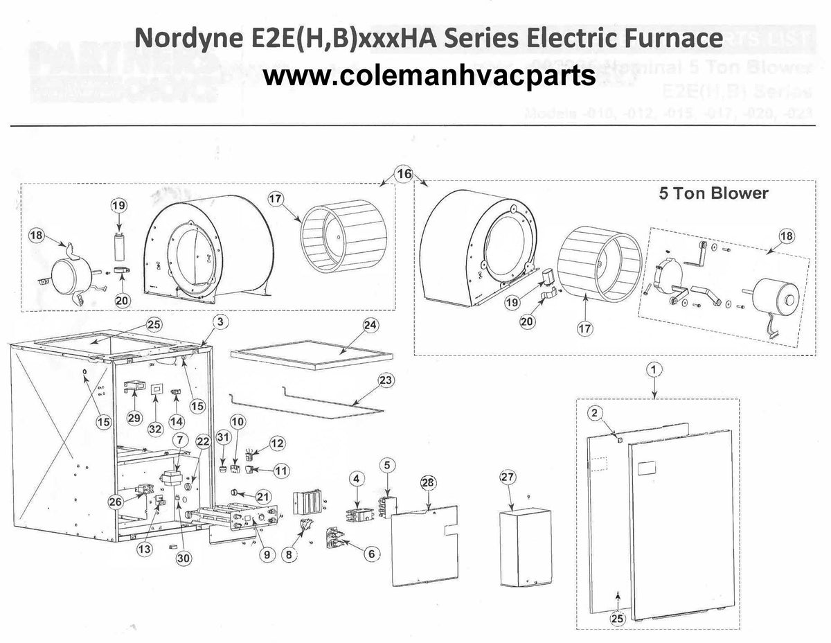 E2EH015HA Nordyne Electric Furnace Parts – Page 2 ... miller furnace blower motor wiring 