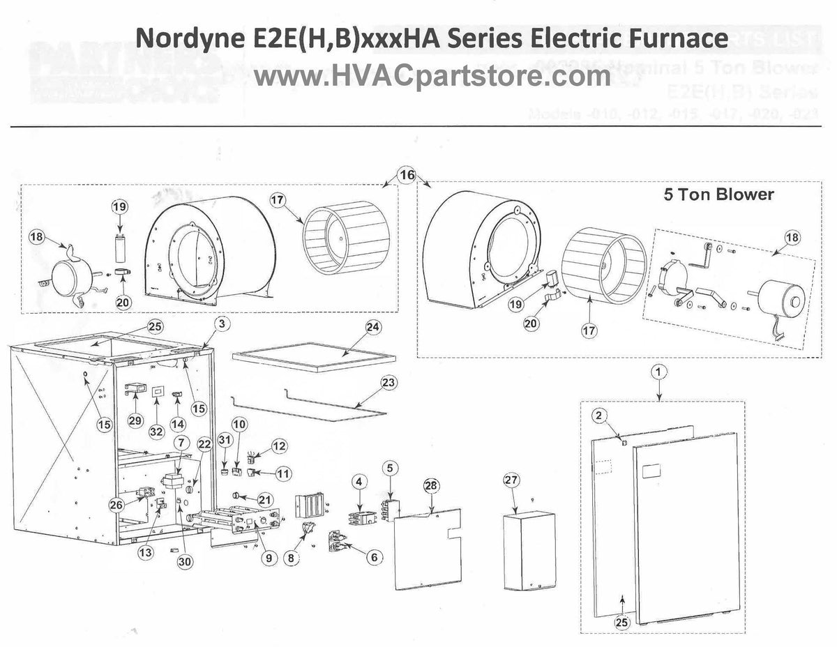 E2EB012HA Nordyne Electric Furnace Parts – HVACpartstore electrical wiring diagrams for furnace blower 