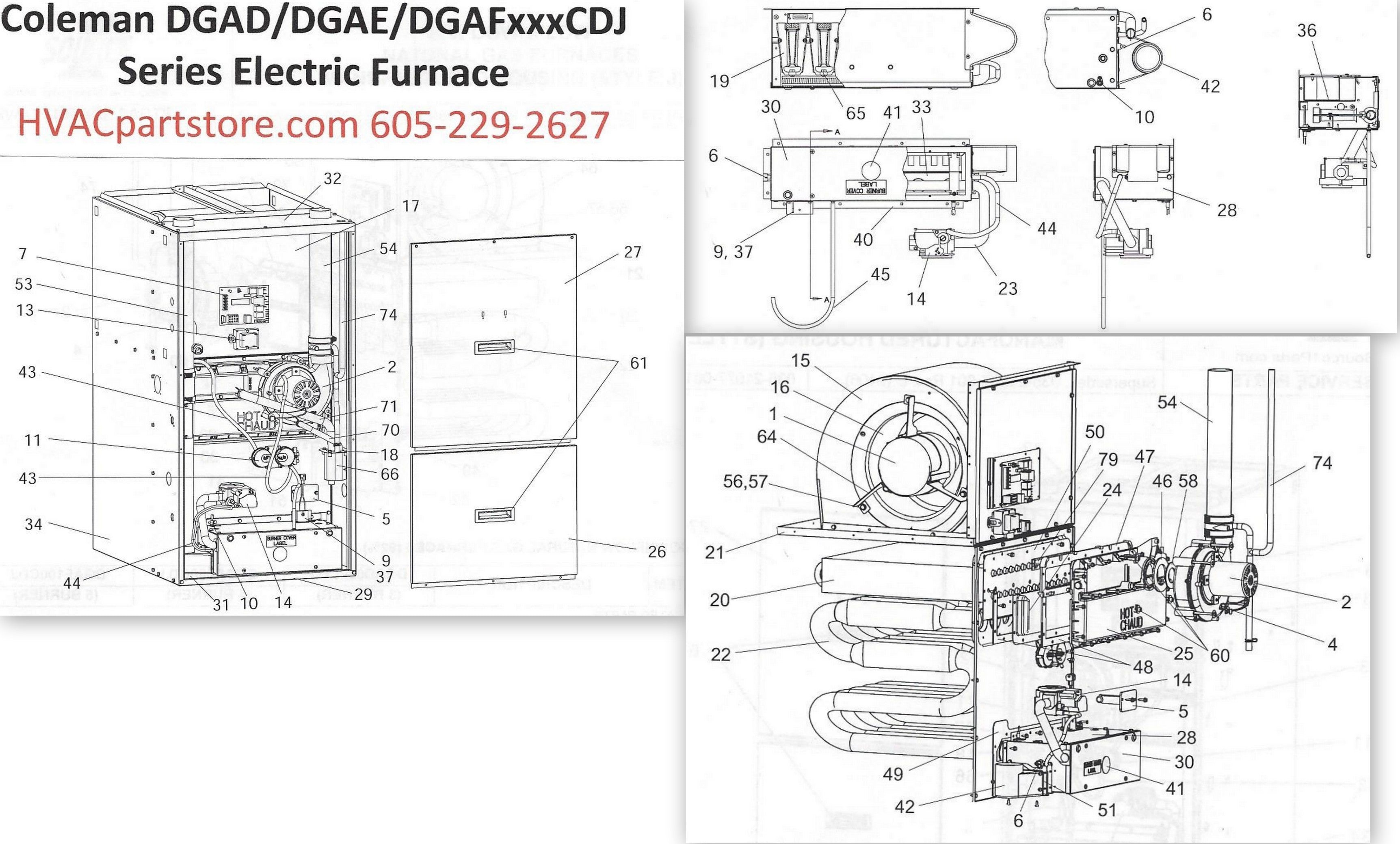 Dgae080cdj Coleman Gas Furnace Parts  U2013 Hvacpartstore