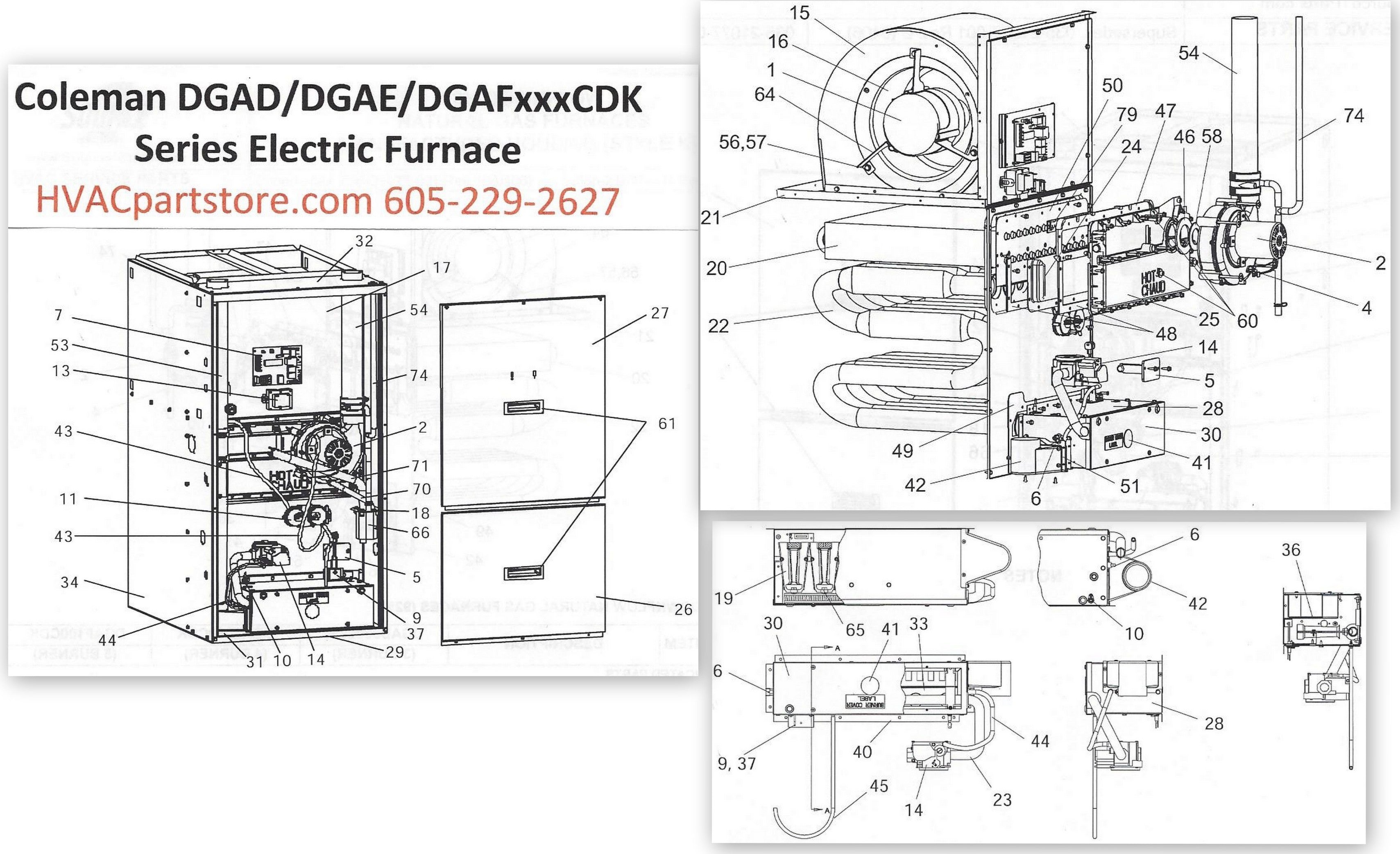 Dgad060cdk Coleman Gas Furnace Parts  U2013 Hvacpartstore