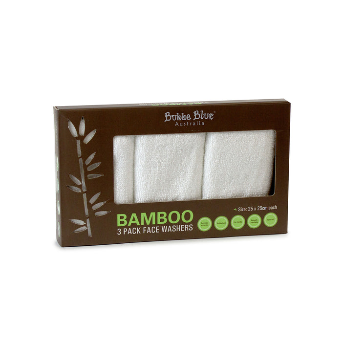Bubba Blue Bamboo Face Washers 3pk