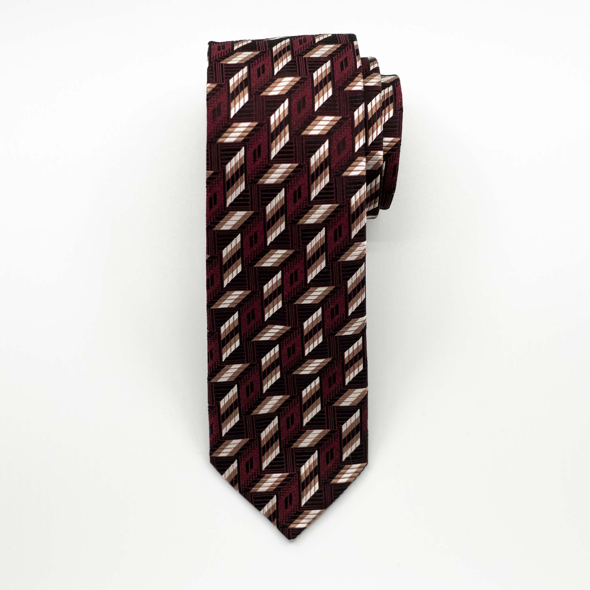 Burgundy Dash Silk Tie