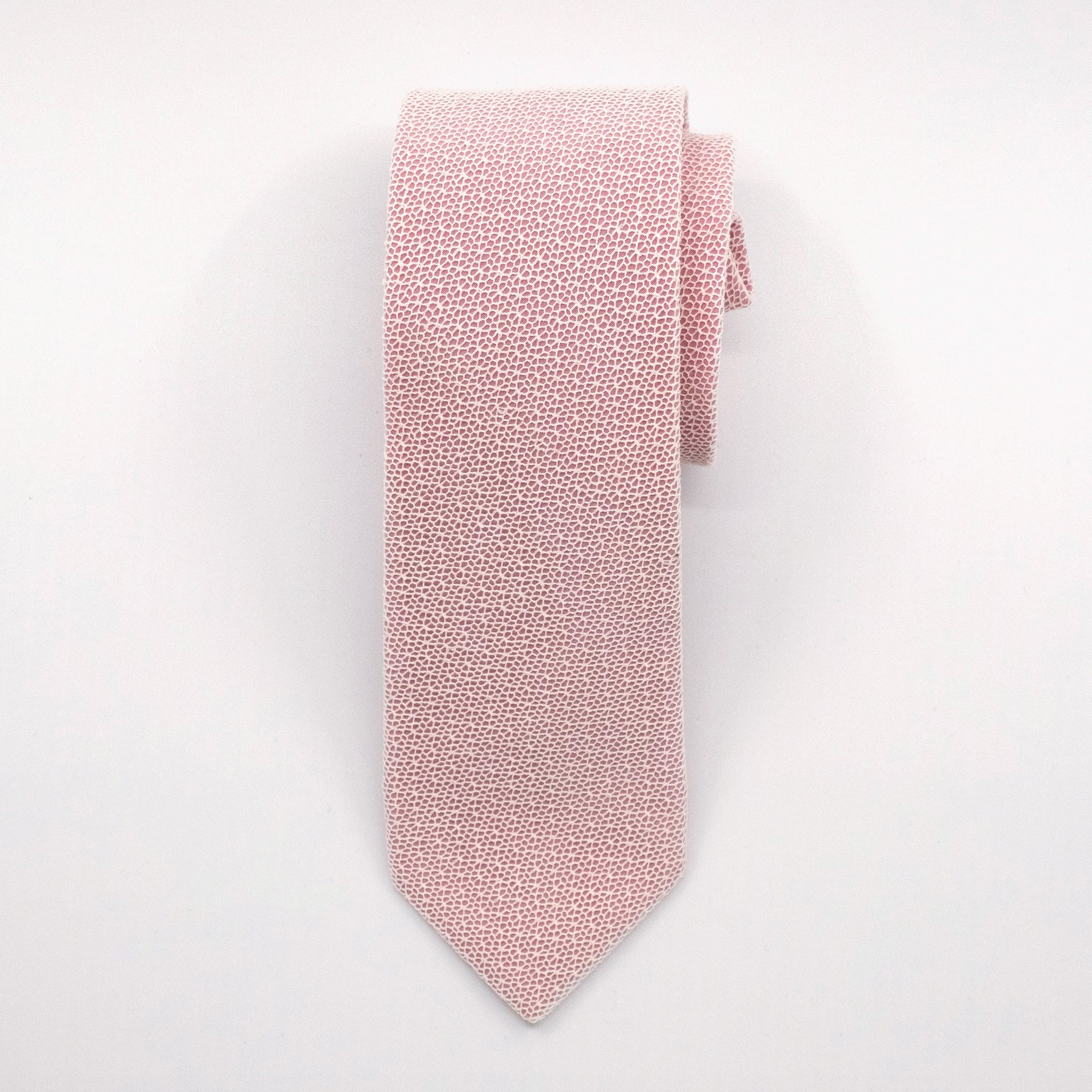 Ecru/Pink Fragile Lace Tie