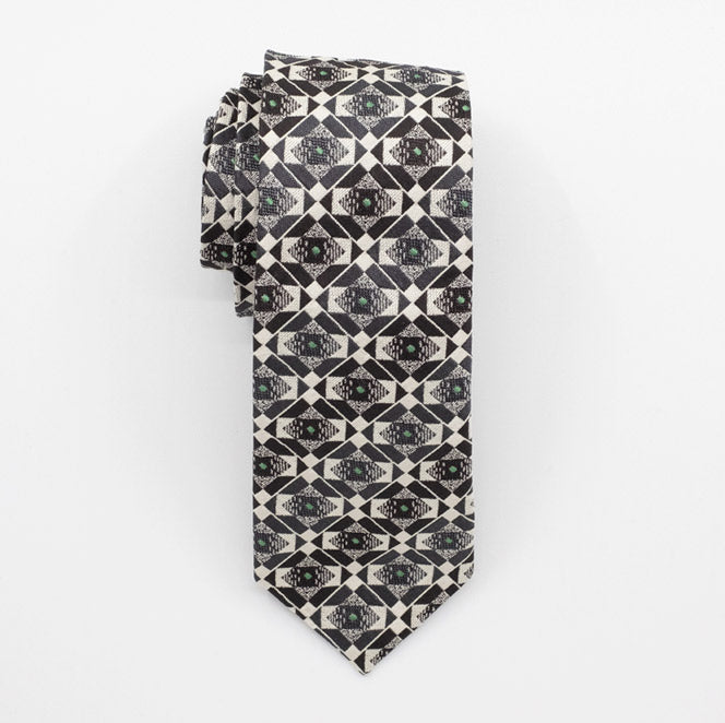 Monochrome Graphic Dot Tie