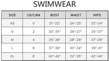 Swimwear size