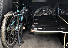 3 bikes in van with Piggl BIKE-BED down