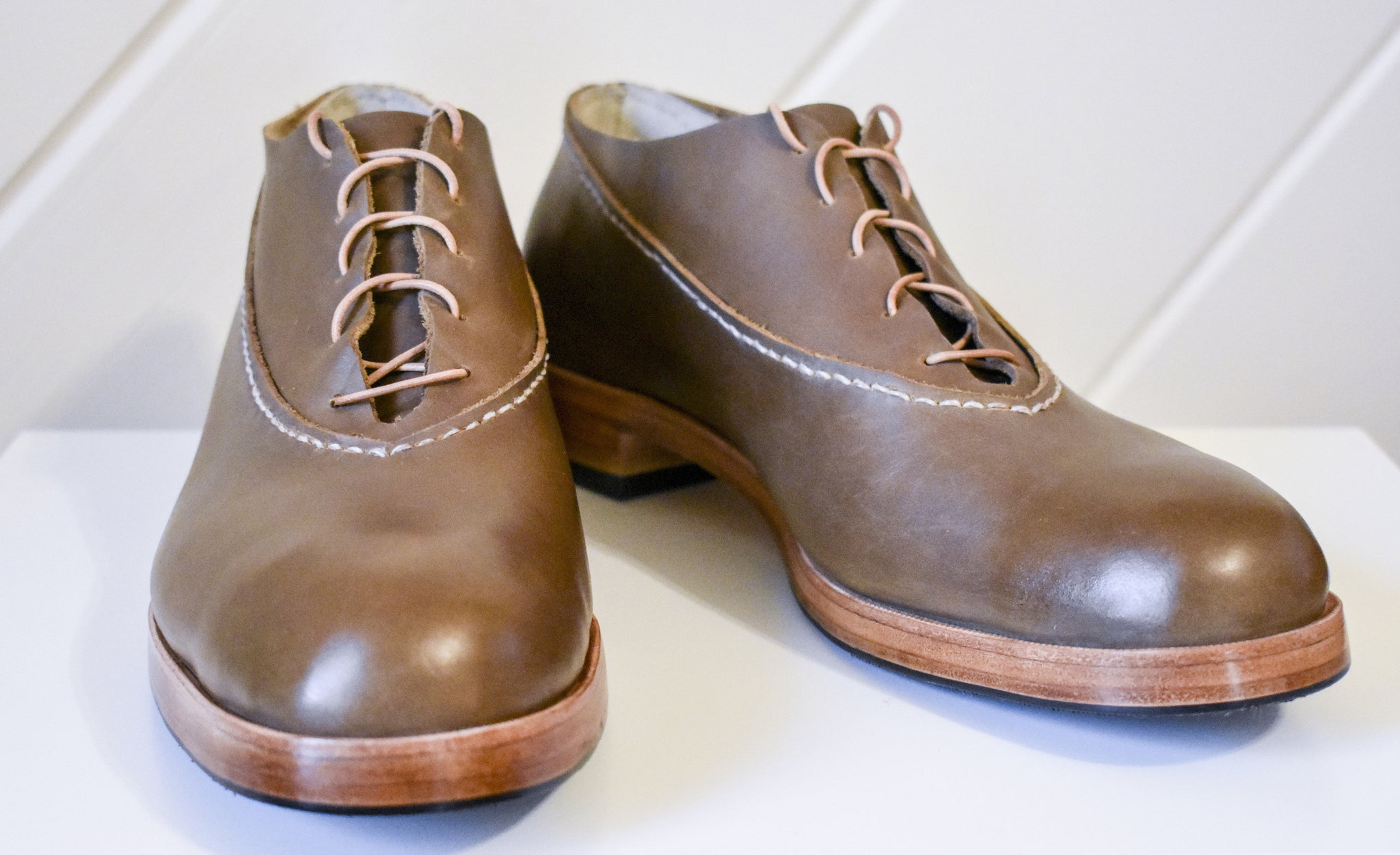 light tan oxfords