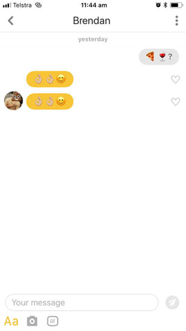 Bumble emoji conversation opening line