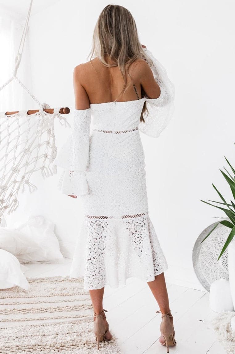 Briana Lace Dress - White