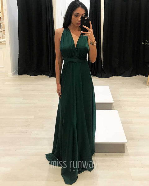 wrap dress emerald green