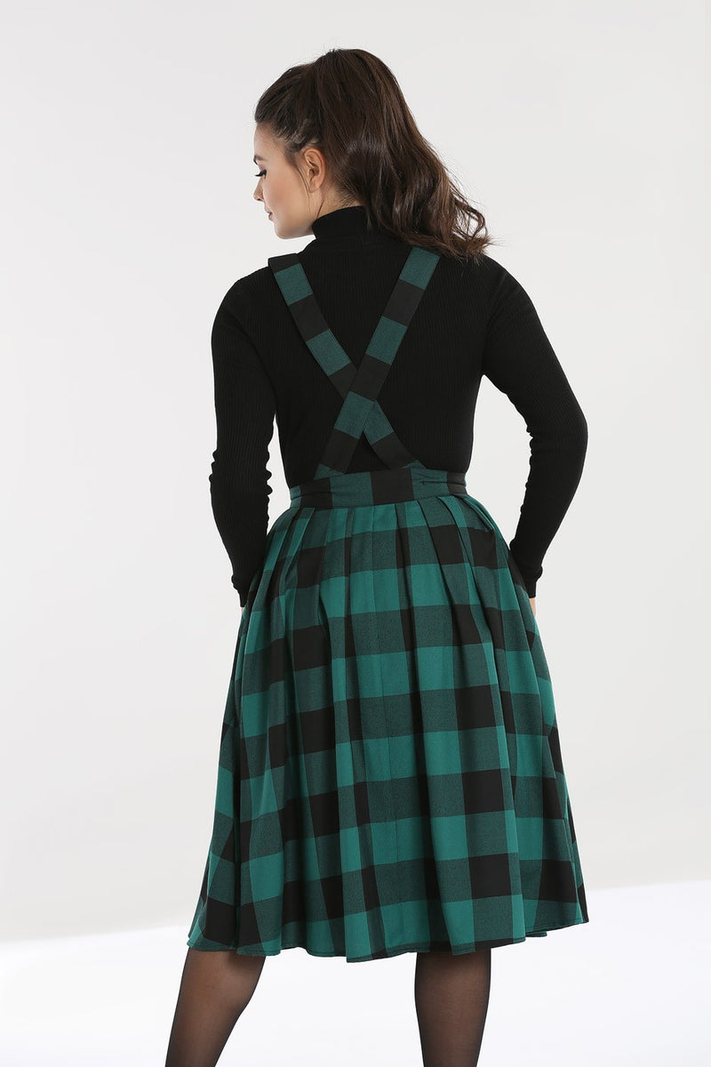 hell bunny tartan pinafore