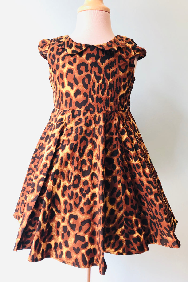 animal print kids dress