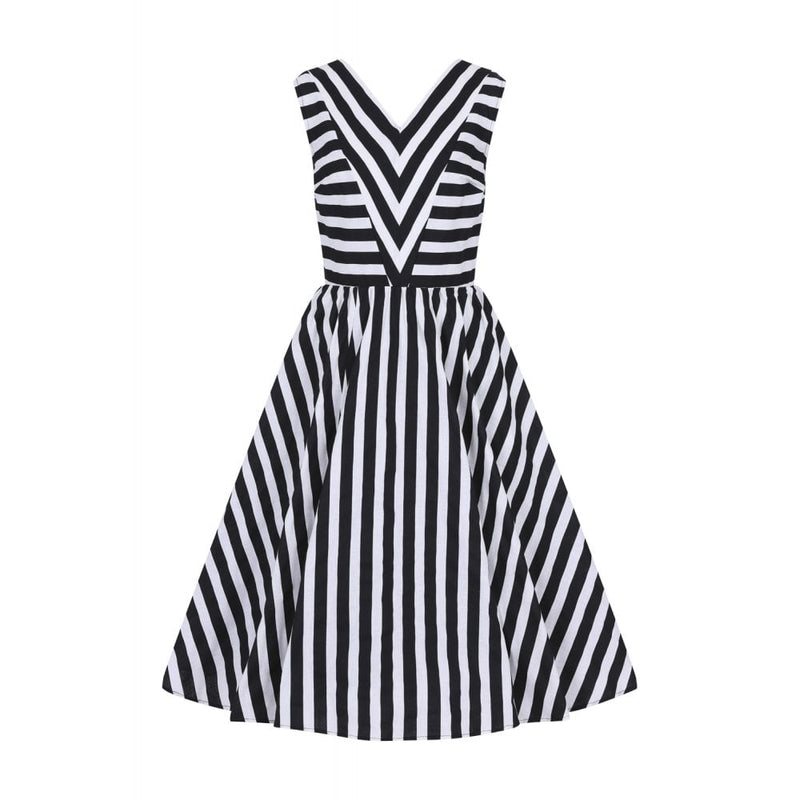 Joanie Striped Dress in Black and White 