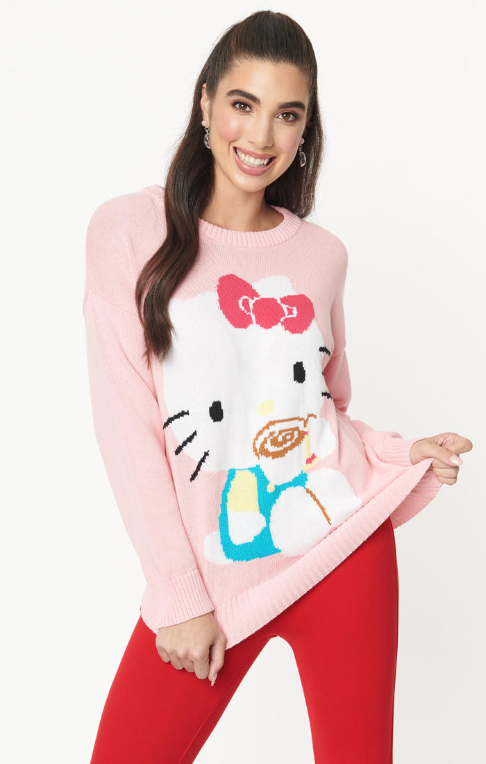 Hello Kitty Pink Unisex Sweater by Unique Vintage