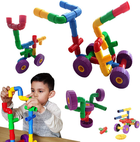 toddler learning toy interlocking tubes