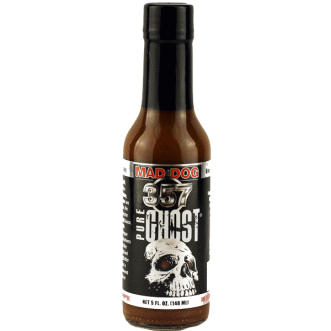 Products ged Mad Dog 357 Pure Ghost Hot Sauce Heat On The Rocks