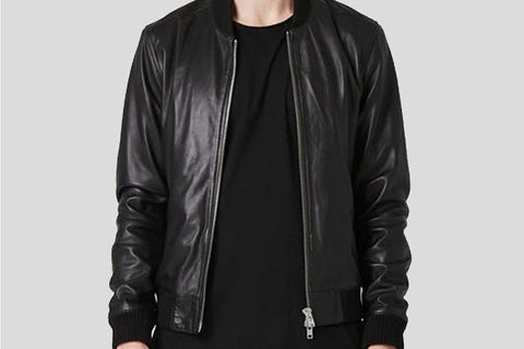 black bomber jacket mens