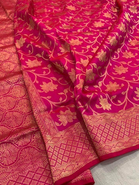 Banarasi Pure Katan Jangla Silk Saree – FashionVibes