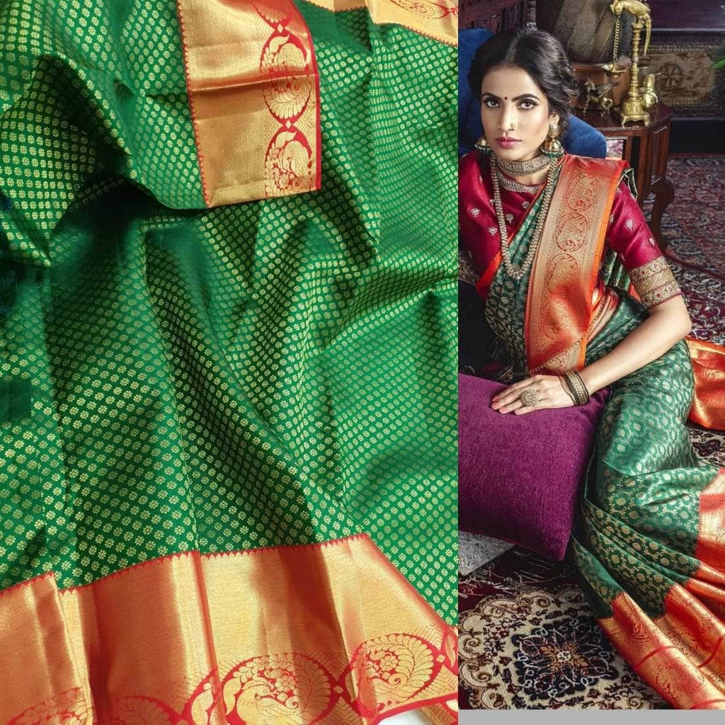 Beautiful Kanjivaram Pure Silk Saree – Fashionvibes