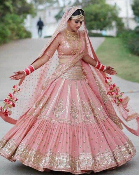 Beautiful Pink Bridal Lehenga – Fashionvibes