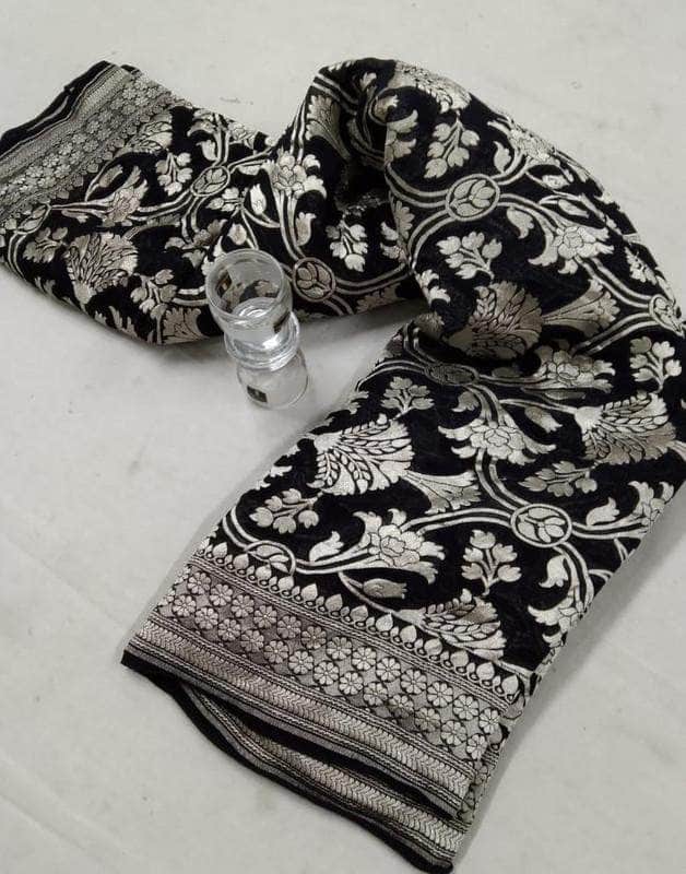 Exclusive Banarasi Chiffon Khaddi Georgette Silk Saree – FashionVibes