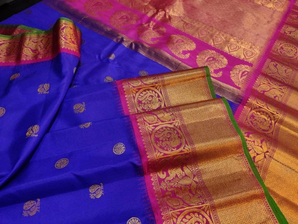 Weavers Nest Hand Woven Green Gadwal Pure Silk Sari WN-Gadwal019 in Khammam  at best price by India Sari House - Justdial