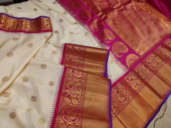 New Trendy Gadwal Pure Silk Saree – FashionVibes