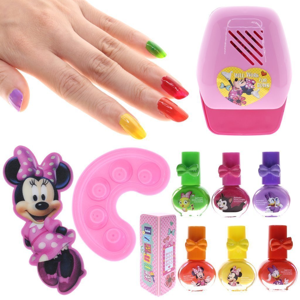 minnie mouse nail polish set with dryer