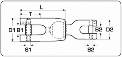 Power Ball Swivel dimensions diagram