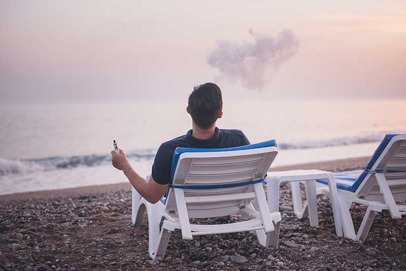 Vaping on the beach