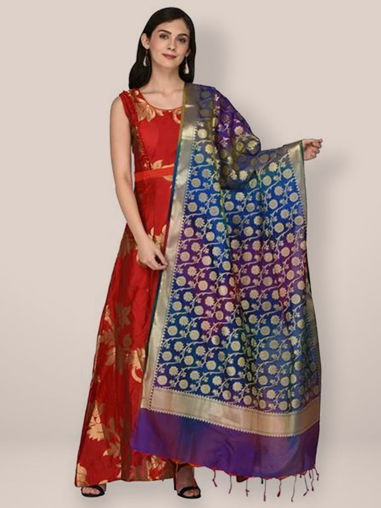 Brown Banarasi Dupatta