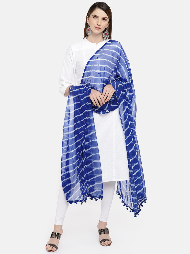 white dress with blue dupatta