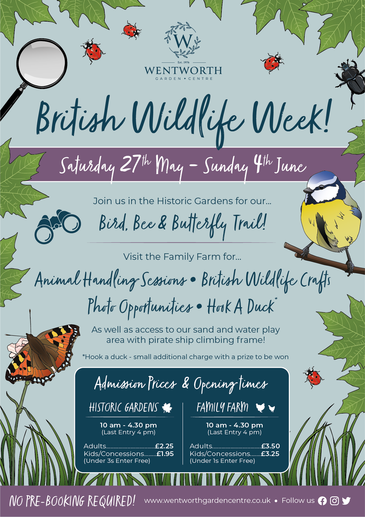 British Wildlife Activities Poster - Wentworth Garden Centre