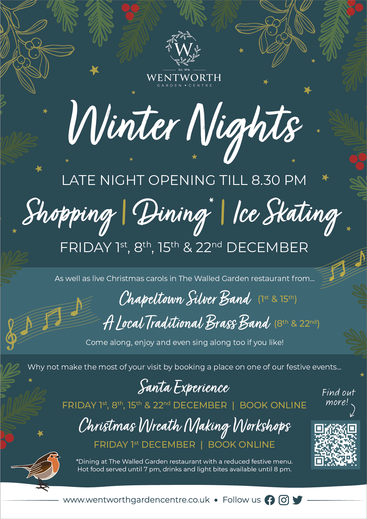 Wentworth Garden Centre - Winter Nights Poster