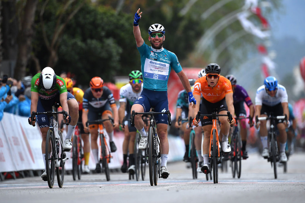 Mark Cavendish (Deceuninck – Quick-Step) takes his third stage win in the 2021 Presidential Tour of Turkey. Photo © Stuart Franklin/Getty Images