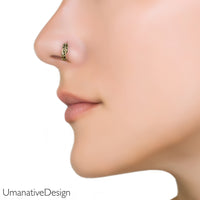 Golden Flower Nose Hoop – Umanative Design